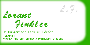 lorant finkler business card